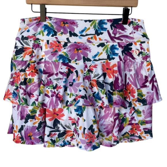 Dona Jo Athletic Skort w Floral Print and Ruffles for Golf, Netball  size XL/3 - Picture 1 of 11